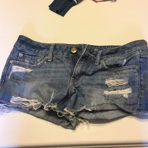 Distressed American eagle denim shorts